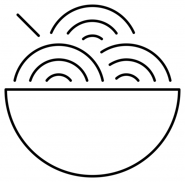 Spaghetti Emoji coloring page image