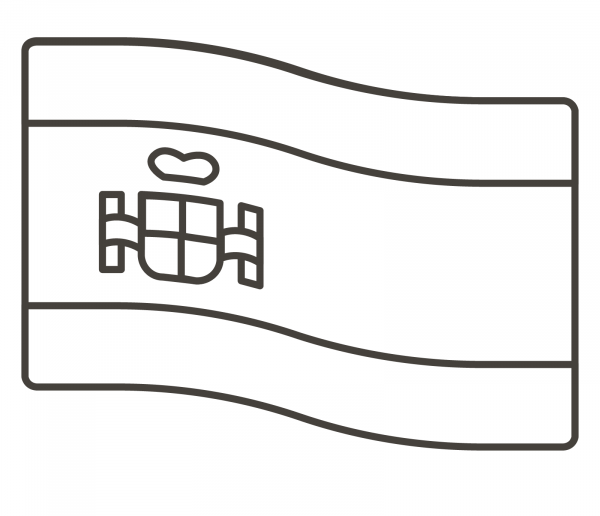 Spain Flag coloring page image