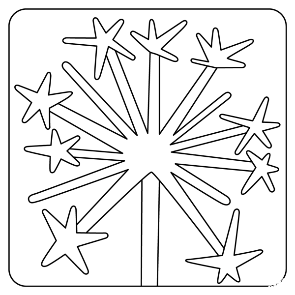 Sparkler Emoji coloring page image