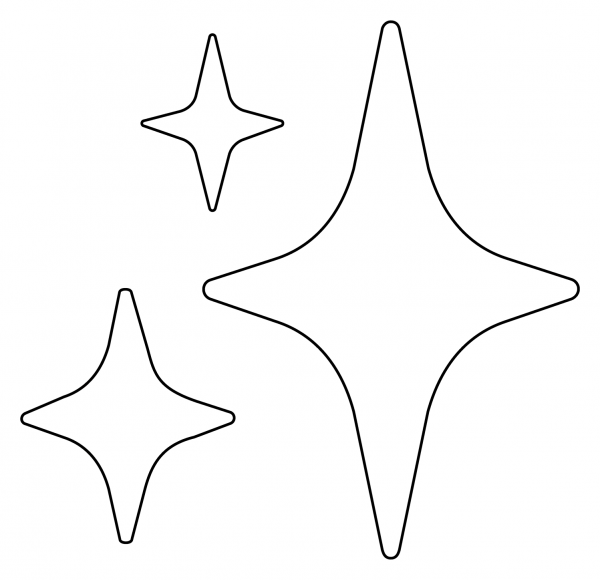 Sparkles Emoji coloring page image