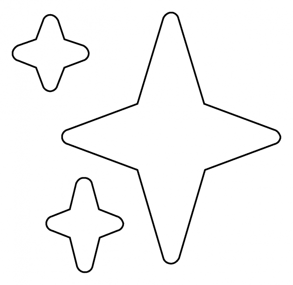 Sparkles Emoji coloring page image