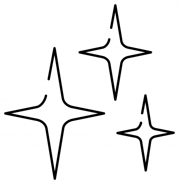 Sparkles Emoji coloring page image