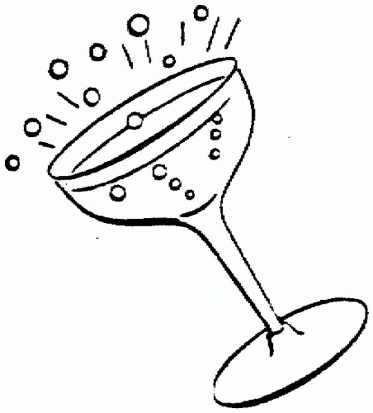 Sparkling Glass  coloring page image
