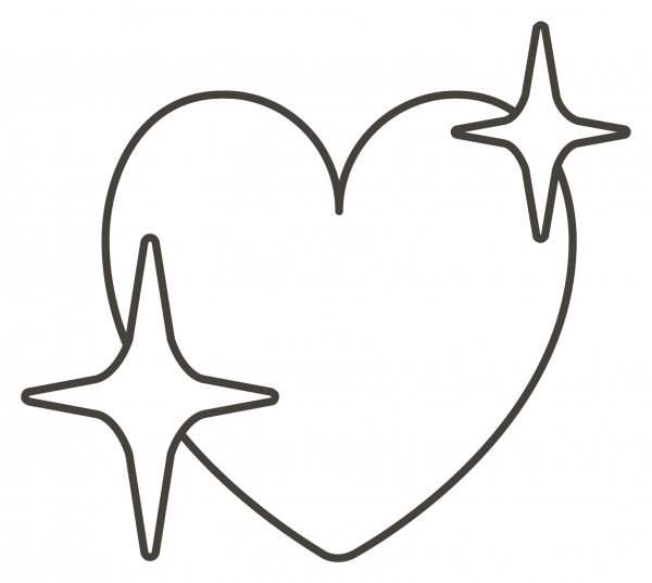 Sparkling Heart coloring page image