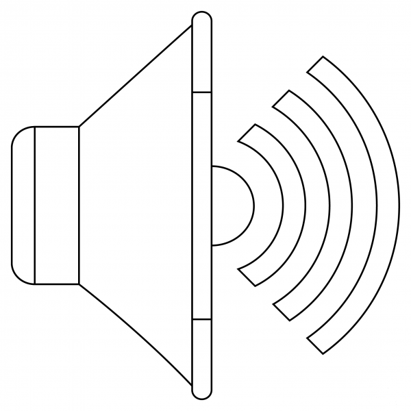 Speaker High Volume coloring page image