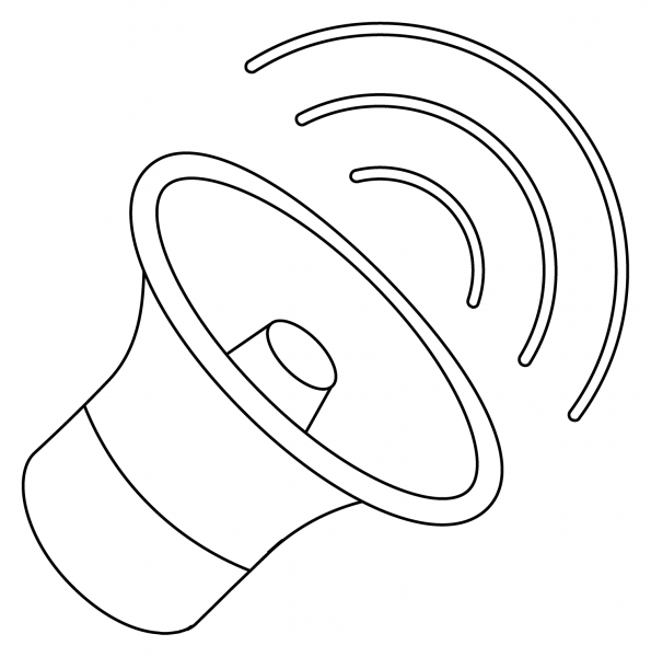 Speaker High Volume Emoji coloring page image