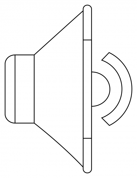 Speaker Medium Volume coloring page image