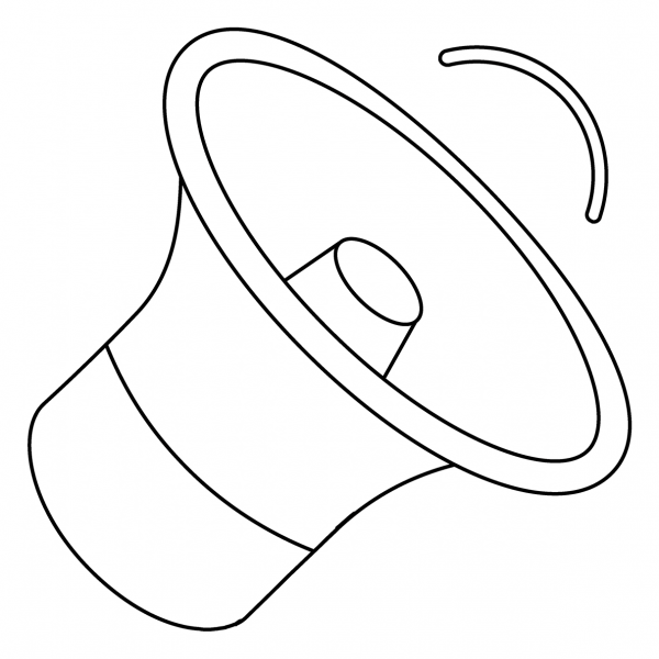 Speaker Medium Volume Emoji coloring page image