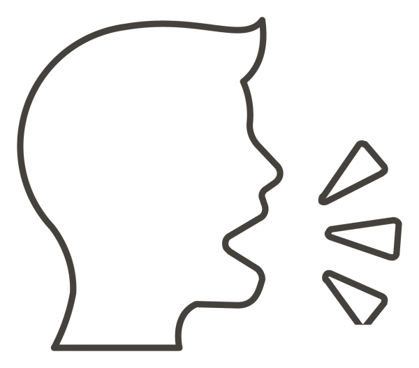 Speaking Head coloring page image