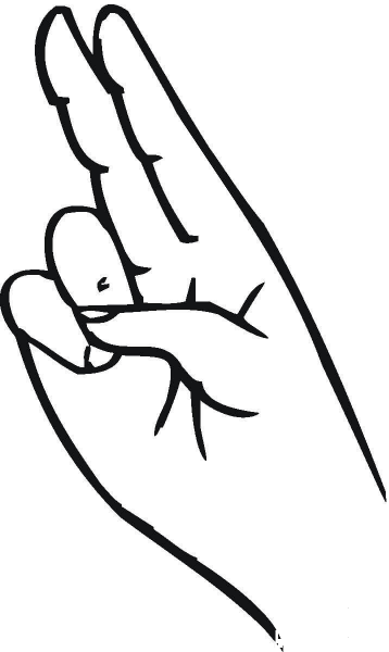 Speaking with Hands  coloring page image