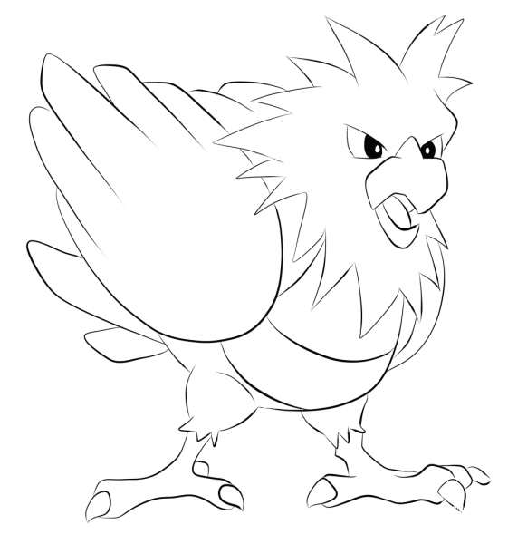 Spearow coloring page image