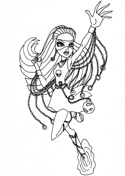 Spectra Polterghoul coloring page image