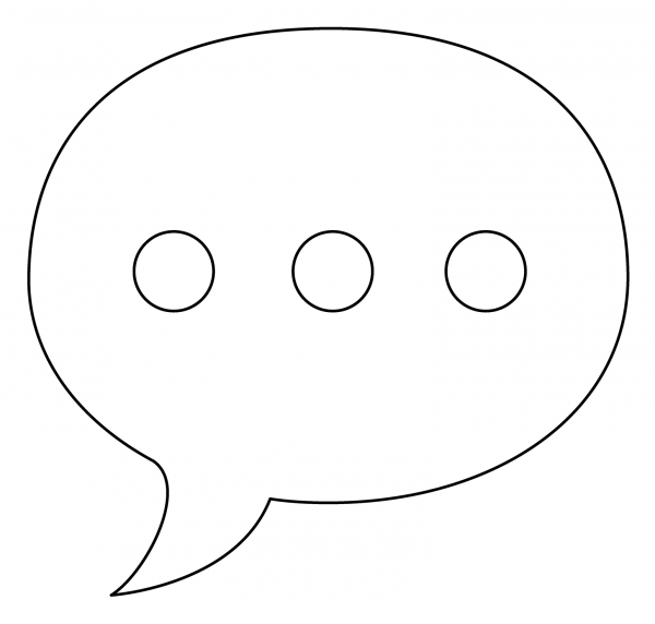 Speech Balloon Emoji coloring page image