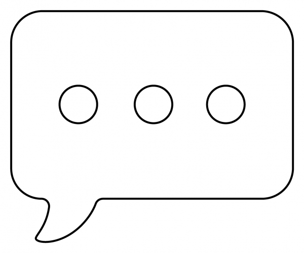 Speech Balloon Emoji coloring page image