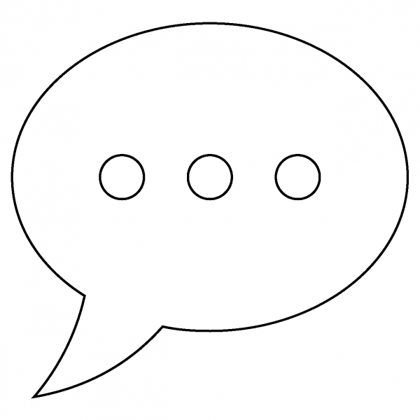 Speech Balloon Emoji coloring page image