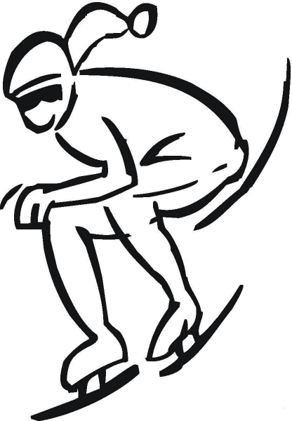 Speed Skating Competition  coloring page image