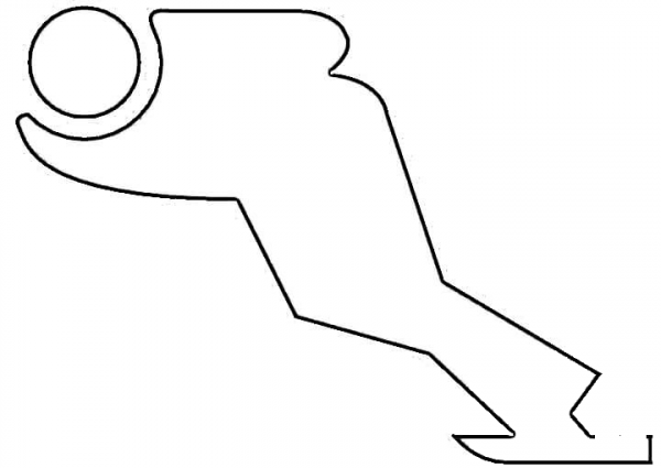 Speed Skating Vancouver 2010  coloring page image
