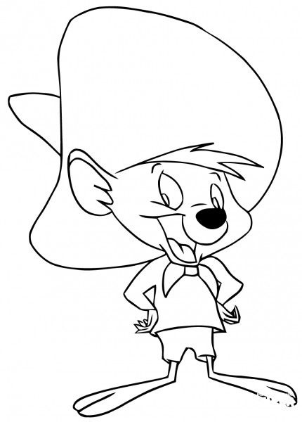 Speedy Gonzales coloring page image