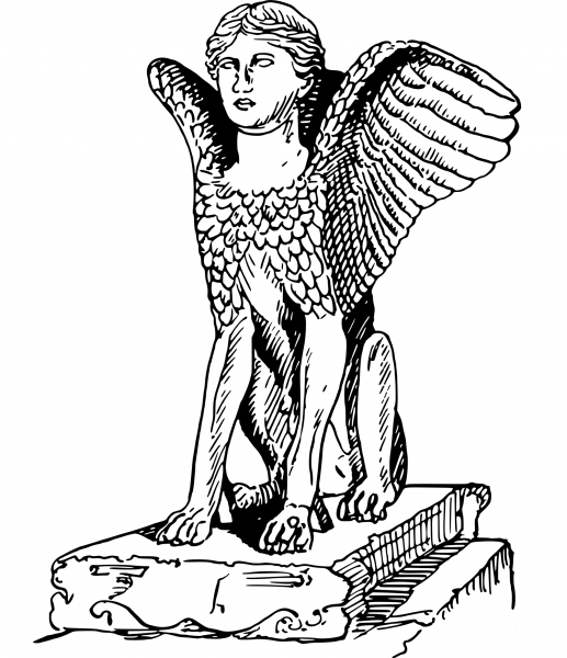 Sphinx coloring page image