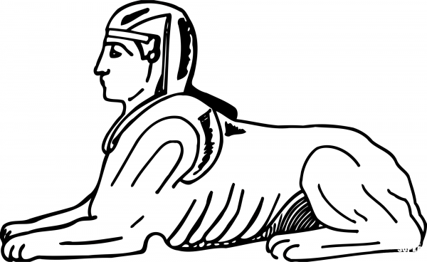 Sphinx coloring page image