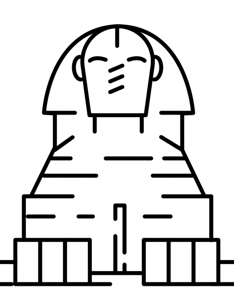 Sphinx coloring page image