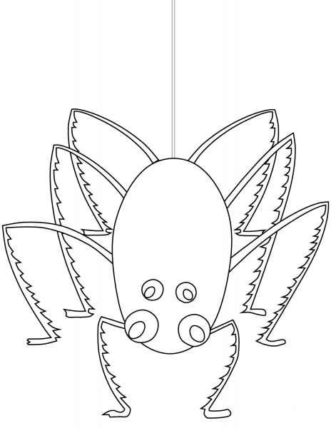 Spider coloring page image