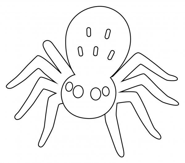 Spider Emoji coloring page image
