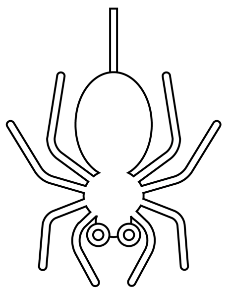 Spider Emoji coloring page image