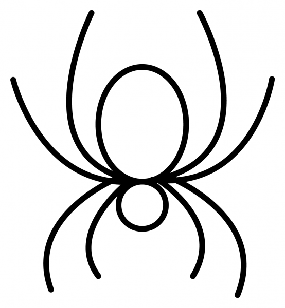 Spider Emoji coloring page image