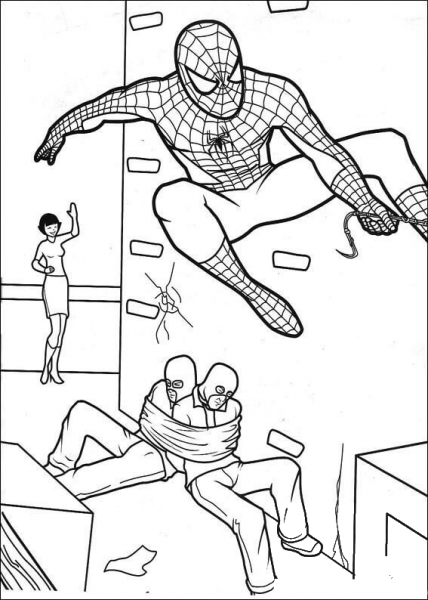 Spider-man the hero coloring page image