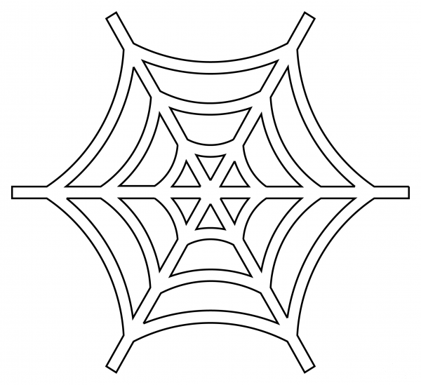 Spider Web coloring page image
