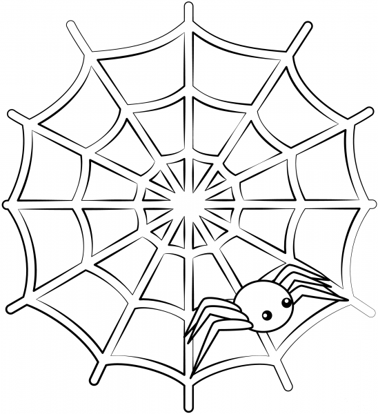Spider Web coloring page image