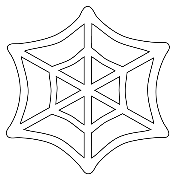Spider Web Emoji coloring page image