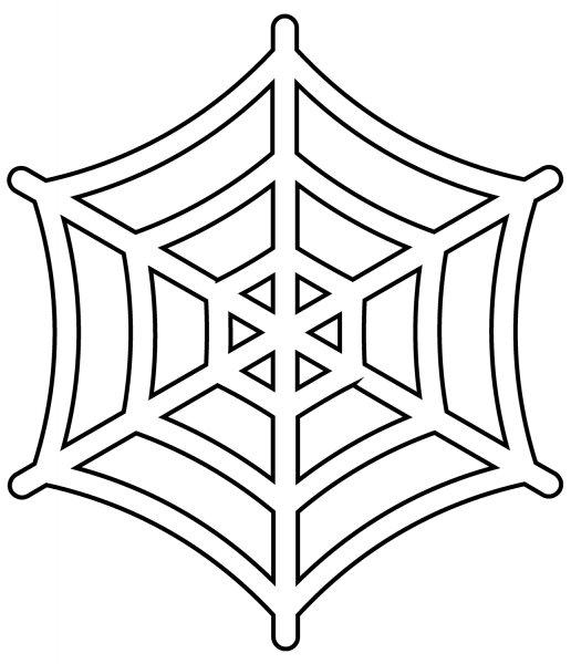 Spider Web Emoji coloring page image
