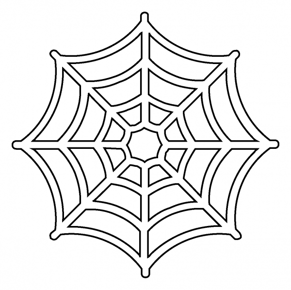 Spider Web Emoji coloring page image