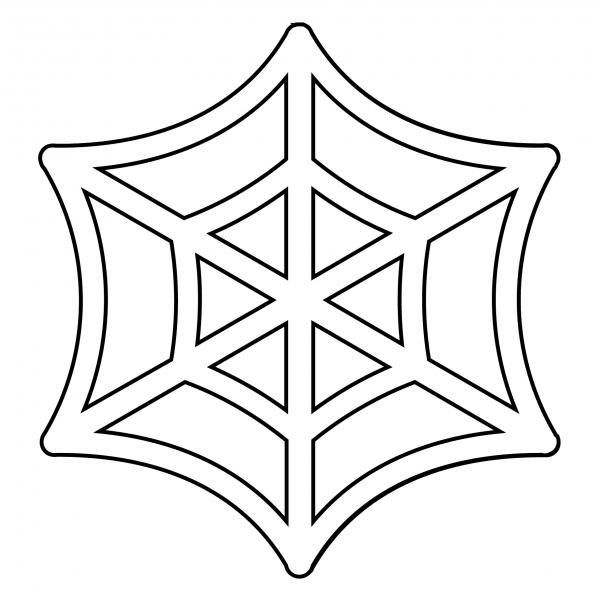 Spider Web Emoji coloring page image