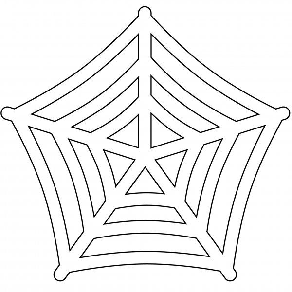 Spider Web Emoji coloring page image
