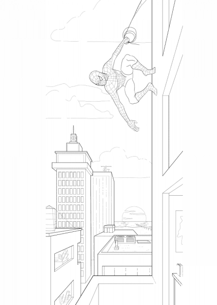 Spiderman coloring page image