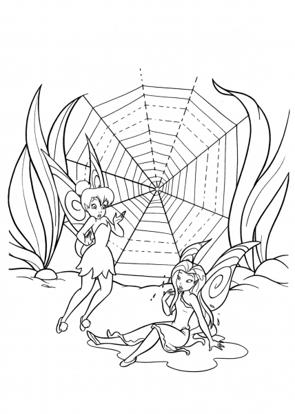 Spiderweb coloring page image
