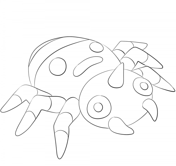 Spinarak coloring page image