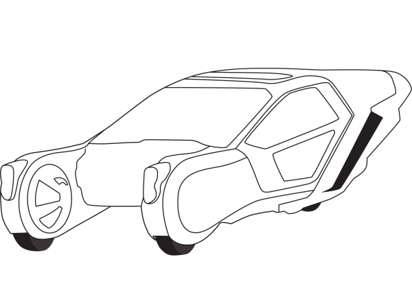Spinners –  Blade Runner coloring page image