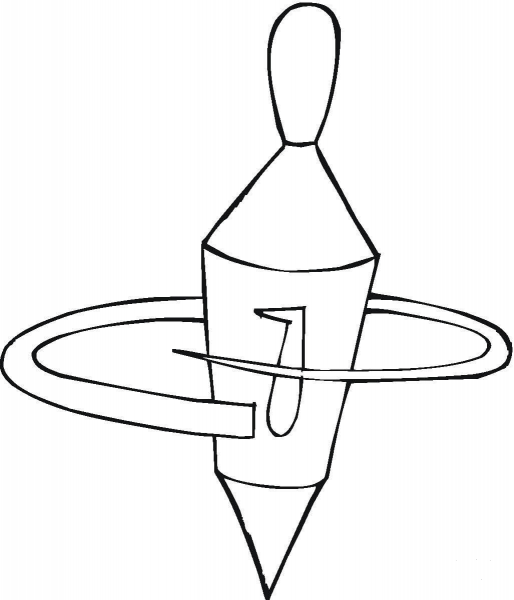 Spinning Dreidel  coloring page image
