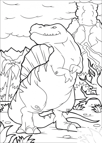 Spinosaurus Dino coloring page image