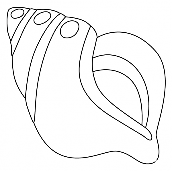 Spiral Shell Emoji coloring page image
