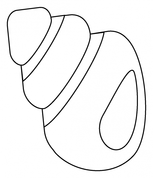 Spiral Shell Emoji coloring page image