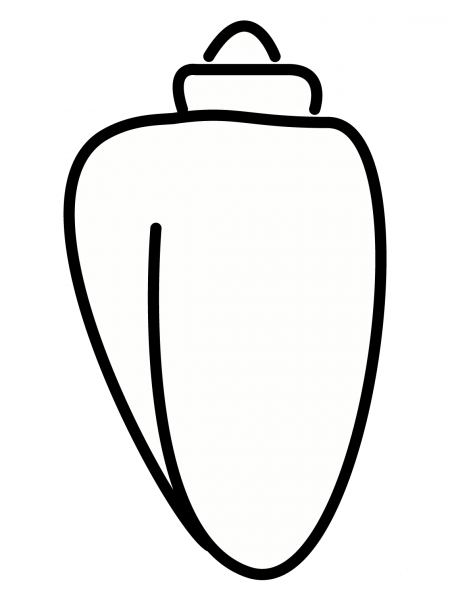 Spiral Shell Emoji coloring page image