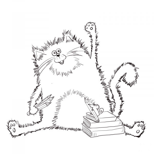 Splat the Cat coloring page image