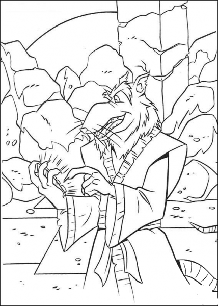 Splinter Does Calculation coloring page image