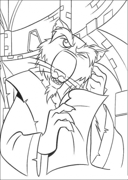 Splinter Reads A Message  coloring page image