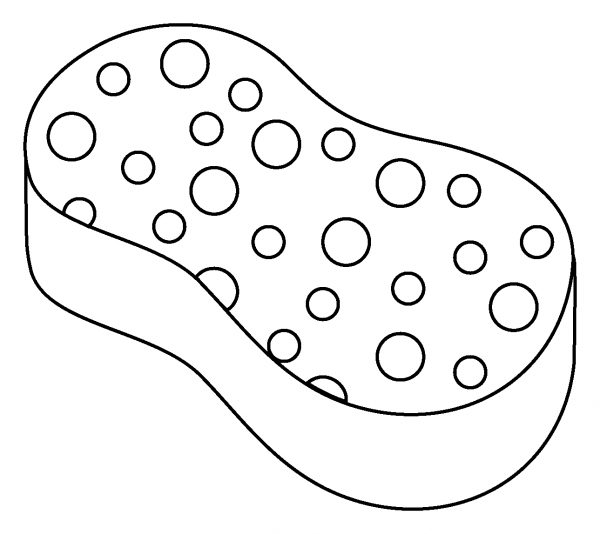 Sponge Emoji coloring page image